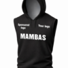 Black Sleeveless Hooded Warm-Up
